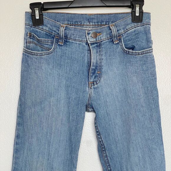 Wrangler Boys Jeans Size 10 Regular Light Wash Denim Straight Back to School - Picture 9 of 11